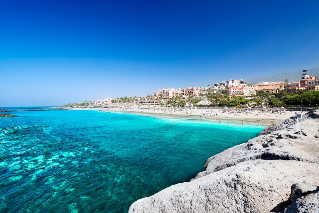 'Beautiful sea water of tropical El Duque beach, Tenerife, Canary islands, Spain' - Îles Canaries